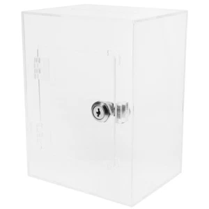 Children's Savings Box Clear Locking Piggy Bank Money Jar with Office - Picture 1 of 12