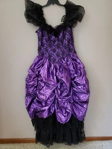 VTG 80'S LORAILE ORIGINAL PURPLE SOUTHERN BELLE VICTORIAN DRESS COSTUME SZ 18 - Picture 1 of 13