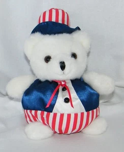 Russ Berrie & Co. Plush Yankee Doodle Teddy w/ American Flag Outfit 4th of July - Picture 1 of 10