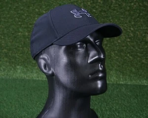 YOUTH SMALL / MEDIUM UNDER ARMOUR CLASSIC FIT HAT CAP, BLACK ~ VGC - Picture 1 of 8