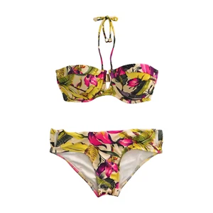 ~SS~ Size 1 (10) ZIMMERMANN Halter Bikini - Tropical Print - Picture 1 of 21
