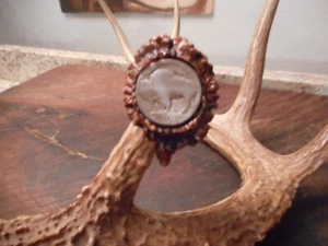 Deer Antler Wild Rag Slide Buffalo Nickel "Spiked" Burr - Picture 1 of 3