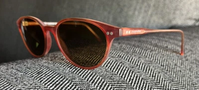 COYOTE GP-19 Sunglasses Handmade Frames Brown Frame w/Green Yellow Glass Lenses - Image 1 of 4