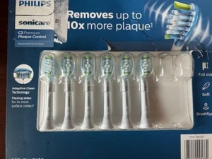 Philips Sonicare C3 Premium Cabezales de Cepillo de Dientes de Repuesto de Placa 6 CT PAQUETE ABIERTO - Imagen 1 de 1