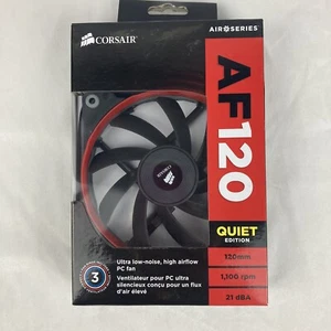 Corsair AF120 120mm Air Flow Quiet Edition Air Series PC Fan--NEW - Afbeelding 1 van 5