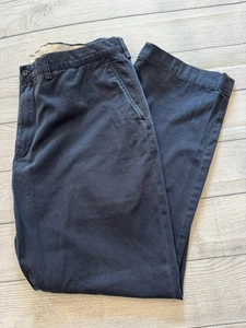 Polo Ralph Lauren Herrenhose 40 x 32 marineblau Preston Chino Baumwolle rot Pony vorne flach - Bild 1 von 8