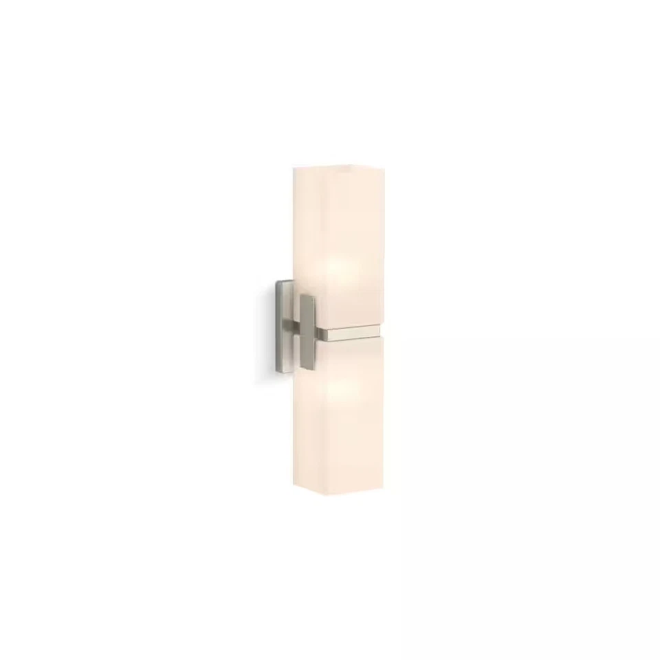 Aplique de pared de níquel cepillado de 2 luces Kohler Honesty 31493-SC02-BNL Foto 1 de 3