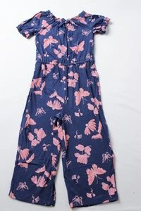 Carter's Girl's Butterfly Crinkle Jersey Jumpsuit EJ3 Blue Size 6-6X NWT - Picture 1 of 3