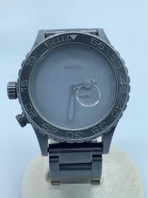 NIXON THE 42-20 Analog Wristwatch Stainless Black Excellent JAPAN - Image 1 of 4