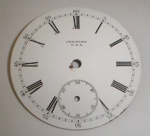Century USA Porzellan Taschenuhr Zifferblatt 44,8 mm - Bild 1 von 2