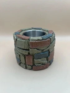 Wishing Well Candle Holder Made From Pottery With Stainless Steel Candle Holder - Picture 1 of 4
