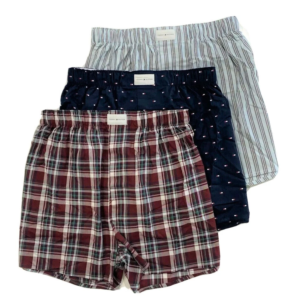 TOMMY HILFIGER MEN X3 - MORSTON MEDIUM - PACK WOVEN BOXER UNDERWEAR - Image 1 of 1
