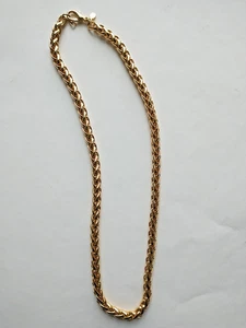 Collar Cuerda Vintage Chapado en Oro 14k B. C. Lind Capas Gruesas Regalo de Navidad - Imagen 1 de 4