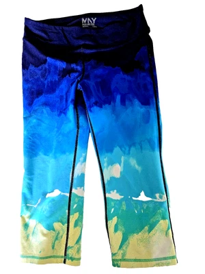 Pantalones Marc New York Mujer GRANDES Azul Tie-dye Elastizados Rendimiento Leggings Foto 1 de 4