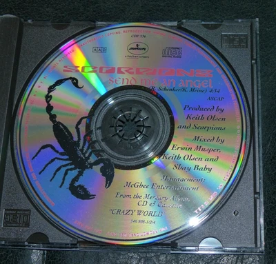SCORPIONS Send Me An Angel RADIO ONLY Promotional Single CD UNPLAYED 1990 CDP536 - Image 1 of 4