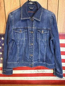 Chaqueta vaquera de camionero Eddie Bauer clásica lavada para mujer talla grande - Imagen 1 de 3