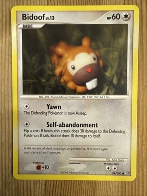 Bidoof - 54/100 - Common NM, English Pokemon Stormfront - Image 1 of 2