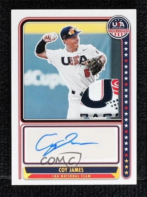 2024 Panini Stars and Stripes Laundry Tag /5 Coy James #NTS-CJ Patch Auto - Image 1 of 2