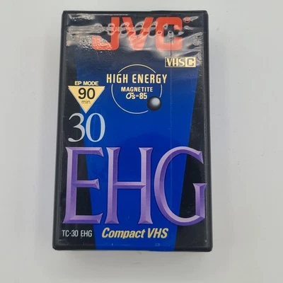 JVC TC-30 EHG 小巧型 VHS 录像带 90 分钟 VHS-C 原厂封装 — 第 1/2 张图片