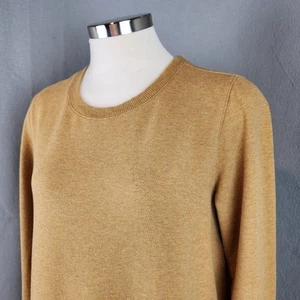 LL Bean Crew Neck Sweater Womens S Regular Pullover Brown Long Sleeve Thumb Hole - Picture 1 of 13