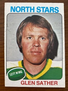 1975-76 OPC O-Pee-Chee #222 Glenn Sather, Minnesota North Stars HOF B - Picture 1 of 2