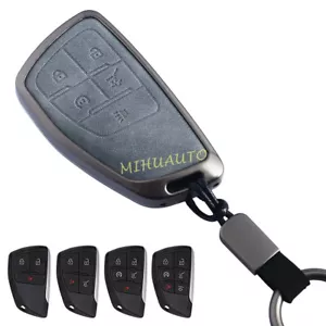 For Chevy Silverado Colorado GMC Canyon Sierra Gray Car Key Fob Case Cover Chain - Picture 1 of 13