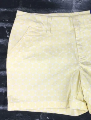 Le Tigre Lemon Chino Shorts Womens Size 14 NEW Yellow & White Lemon Print - Image 1 of 4