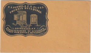 XF Embossed Advt Cover blue PHOENIX BUILDERS Spencer's Safes Refrigerators (h75) - Picture 1 of 2