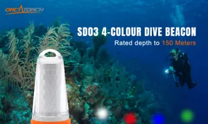 Orcatorch SD03 Mini Glow Tank 4 Color Diving Light Dive Beacon - Picture 1 of 11