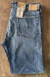 Polo Ralph Lauren Paint Splatter Varick Slim Straight Jeans Indigo Herren 40Tx36 - Bild 1 von 5