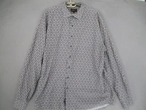 Rodd & Gunn Shirt Mens 2XL XXL Blue Red Floral Long Sleeve Button Collared - Picture 1 of 15