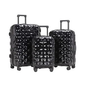 kensie Women's Alluring 3 Piece Luggage Set, Black - Picture 1 of 7