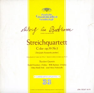 BEETHOVEN String Quartet Op.59\3 KOECKERT QUARTET DGG LPM-18367 LP EX 7/57 Ed.1 - Picture 1 of 3
