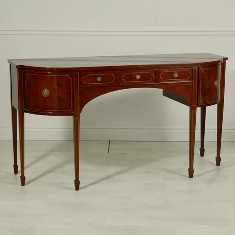 Beautiful English Regency Spade Foot Wall Console Server Mahogany wood Cover