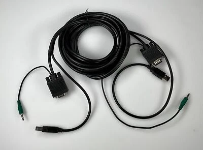 Cable KVM de 15 pies Vga-M/Usb-A/3,5 mm a Vga-M/Usb-B/3,5 mm Foto 1 de 3