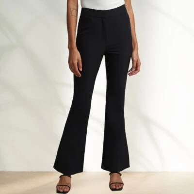 New York & Co High Rise Flare Pant Fit To Flatter Black Trousers Slacks NWT - Image 1 of 4