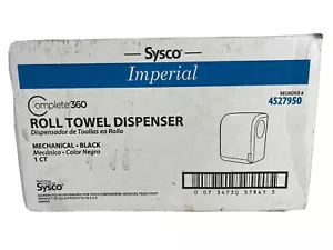 SYSCO IMPERIAL COMLETE 380 ROLL PAPER TOWEL DISPENSER NEW BLACK #4527950 - Picture 1 of 9