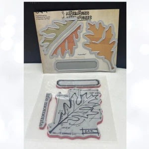 Tim Holtz LEAF BLUEPRINT Leaves Autumn Fall Rubber Stamps Dies - Picture 1 of 2