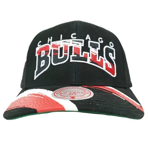 Chicago Bulls Mitchell & Ness NBA Pro Fit Snapback Mütze Kappe 3D Logo schwarz neu mit Etikett - Bild 1 von 9