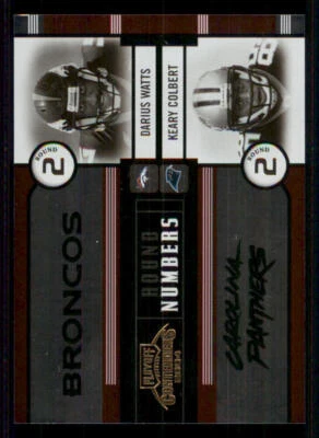 2004 Playoff Contenders Round Numbers Red #RN8 Darius Watts/Keary Colbert /250 - Image 1 of 2