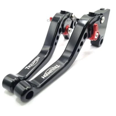 Palancas de embrague y freno cortas negras para Triumph 675 Street Triple 2008-2016 Foto 1 de 4