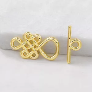 10pcs Gold Bow Tie Toggle Clasp,Bowknot Toggle Clasp,Bracelet Connector Clasp - Picture 1 of 3