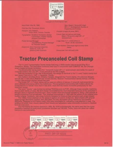 Scott #2127...7.1 Cent...Tractor Precanceled..First Day of Issue...Panel (1989) - Picture 1 of 1