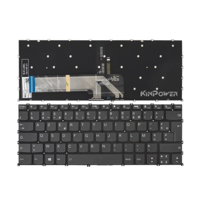 KINPOWER Clavier Azerty Français Pour Lenovo Flex 5 14ALC05 Rétroéclairage