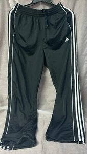Adidas AD4001 RN #88387 3-Stripes Black/ White Track Pants Size Medium - Picture 1 of 5