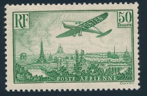 Timbre France PA 14** signé jfbrun rousseur au dos voir photo ref N 24/7 - Foto 1 di 2