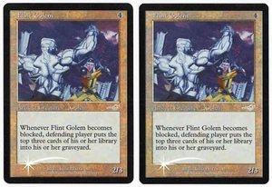 Flint Golem x2 2x 2000 Nemesis FOIL Colorless Unc Artifact Creature MTG NM AZ1 - Bild 1 von 2