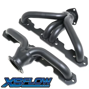 1955-57 SB Chevy Headers 55-57 SBC Tri 5 Shorty Exhaust Coated Black Ceramic  - Picture 1 of 2