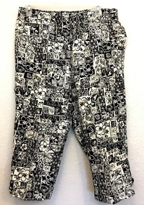 Kim Rogers Petite Woman’s Black And White Ocean Hawaii Print Capri Size 10 P - Picture 1 of 5