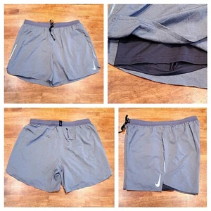 Nike Dri-FIT Stride Lined Running Shorts CT7943-056 Men's Size 2XL Gray - Picture 1 of 12